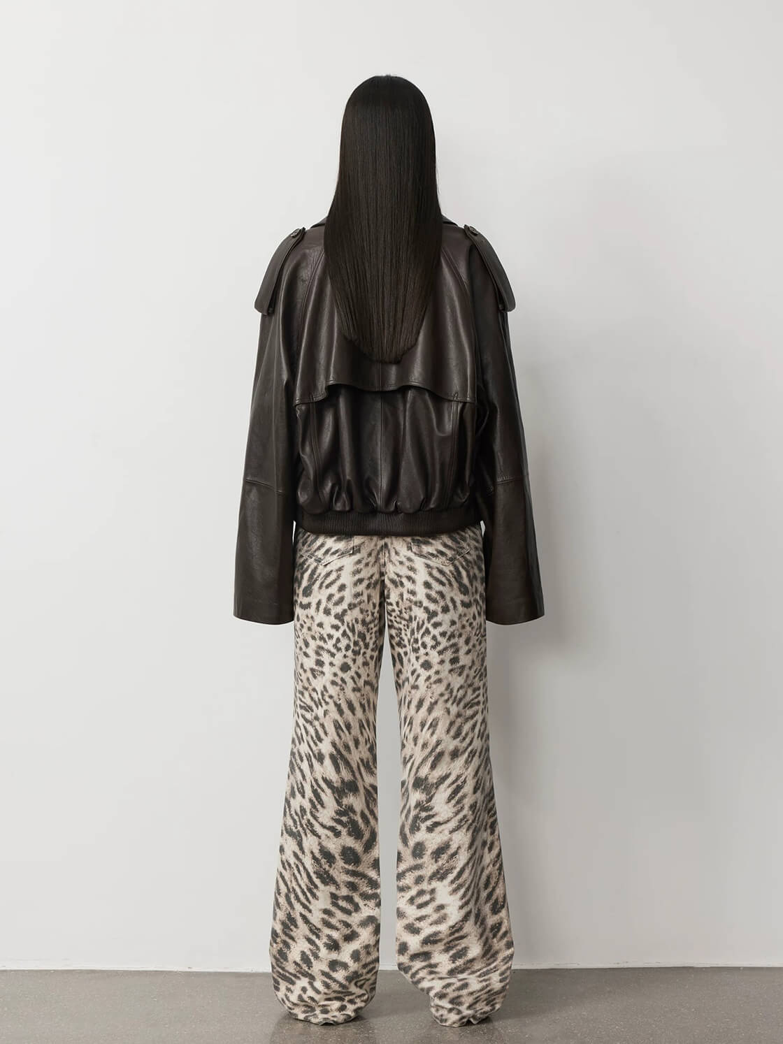 Firelady Fur Women‘s Vintage Waxed Lambskin Trench Style Bomber Leather Jacket “Fashion Boundaries”