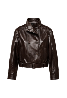 Firelady Fur Heartbeat Radio waxed sheepskin biker jacket product cutout