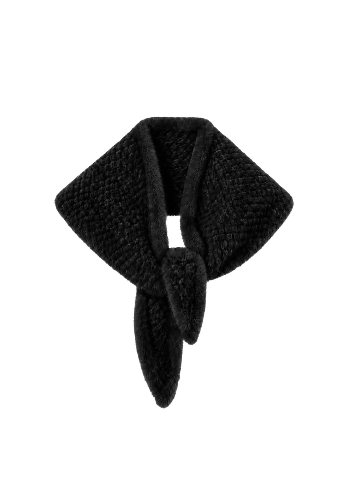 Firelady Fur Women’s Winter Mink Triangle Scarf – Kopenhagen Purple Label Luxury Woven Mink Shawl, Elegant Vintage Style