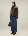 Firelady Fur Women's genuine Fur Denim Parka | Detachable Fur Collar & 90% White Goose Down Fill“Wander Free”