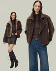Firelady Fur Women's genuine Fur Denim Parka | Detachable Fur Collar & 90% White Goose Down Fill“Wander Free”