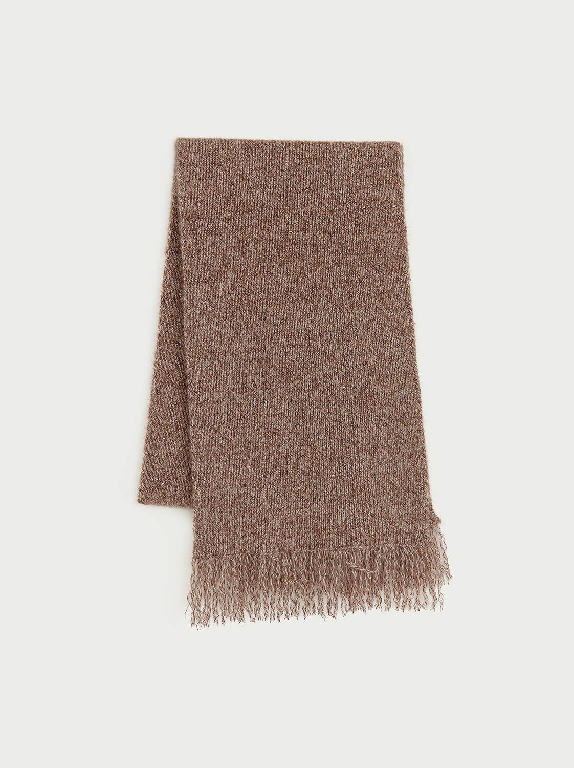 Firelady Fur Soft Shimmer Merino Wool &amp; Cashmere Fringe Scarf with Metallic Sparkle