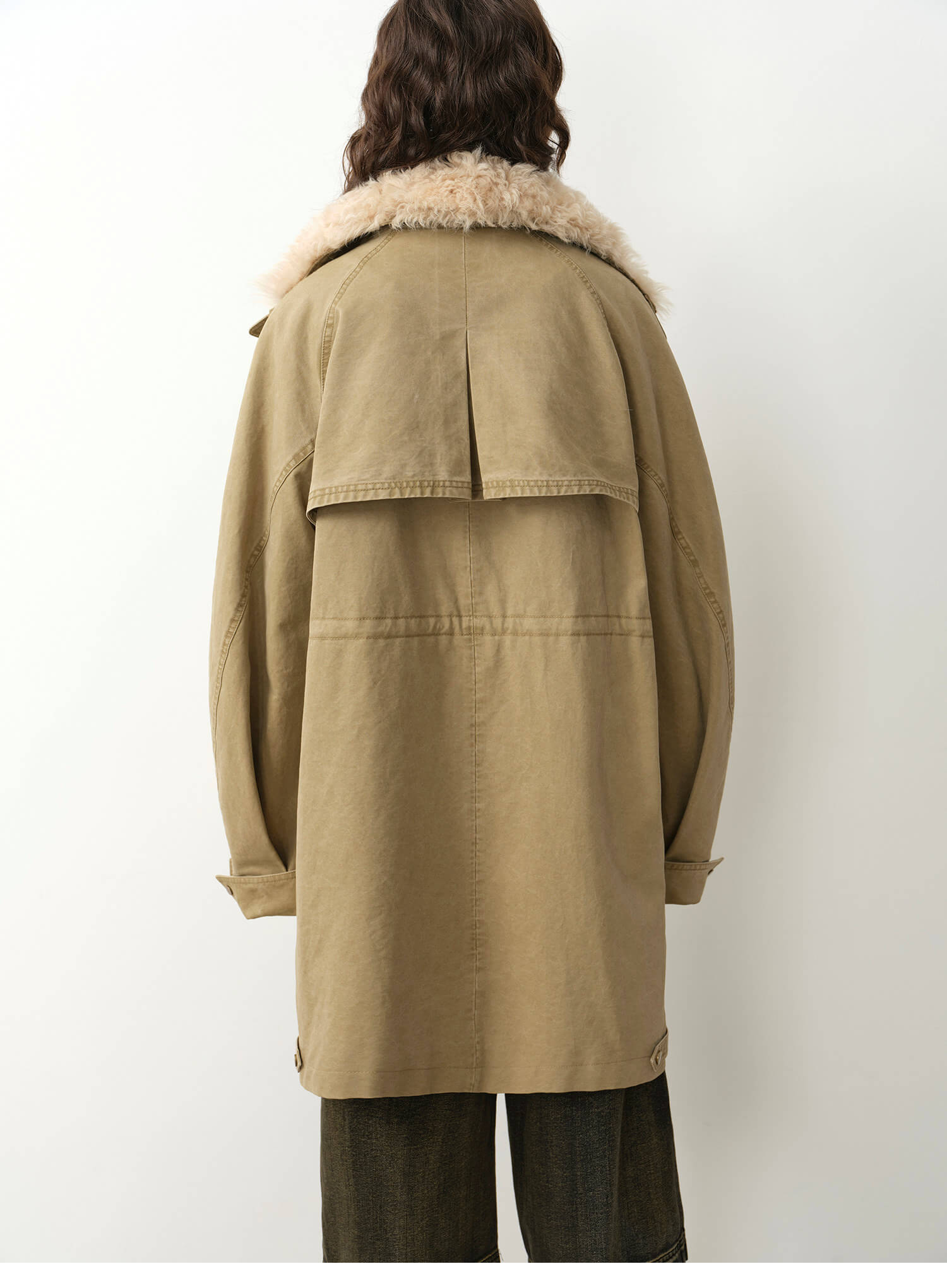 Firelady Fur Women's Denim Down Parka with Detachable Hood &amp; 90% Goose Down - Workwear Style "Cool Denim Fabric"