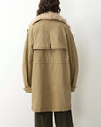 Firelady Fur Women's Denim Down Parka with Detachable Hood & 90% Goose Down - Workwear Style "Cool Denim Fabric"