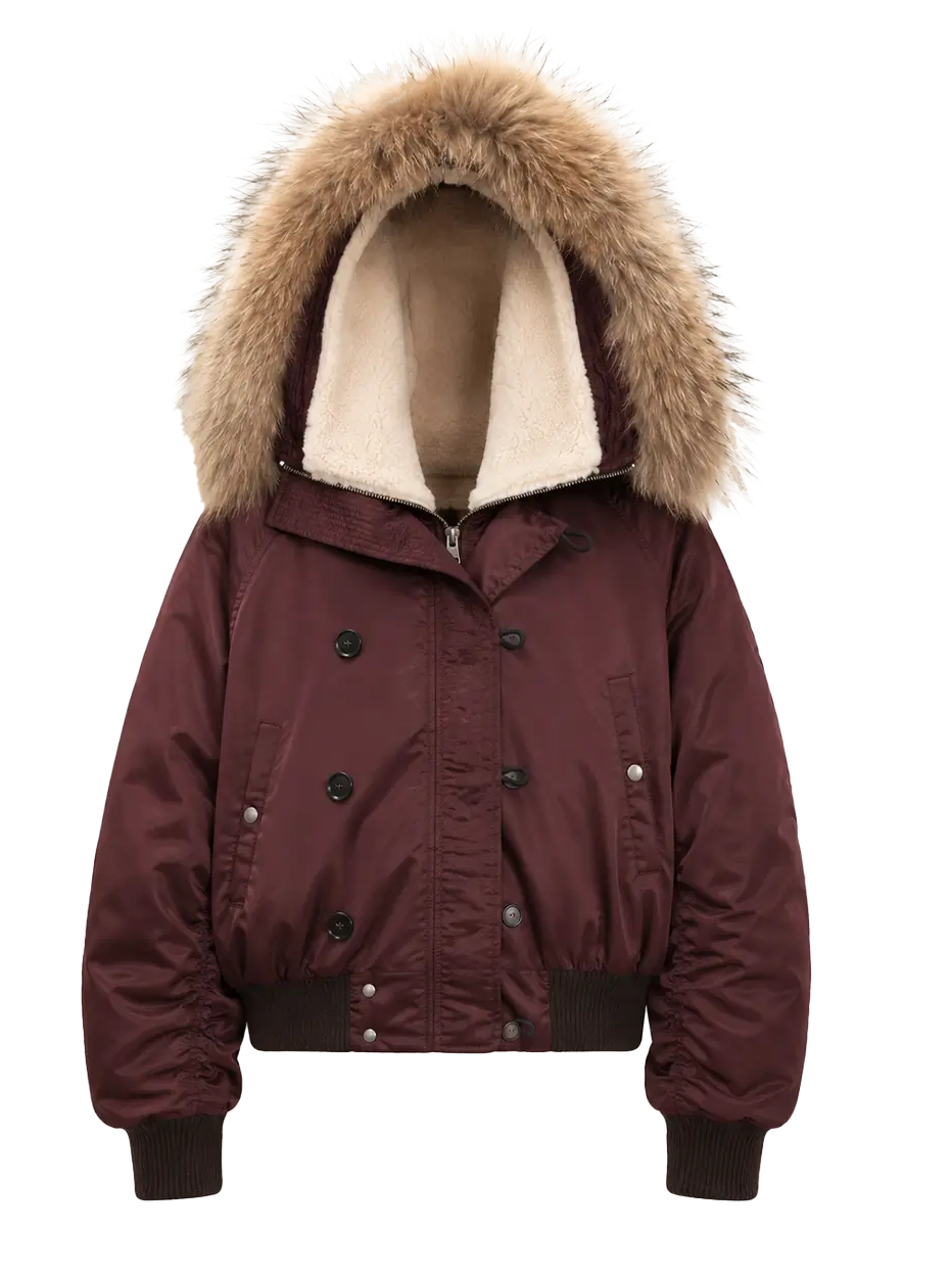 Fireladyfur Cool and Sharp short hooded jacket alternate product cutout