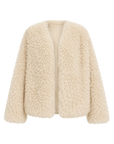 Fireladyfur Women's Black Sheepskin Jacket with Tuscan Fur"My Little Curly"