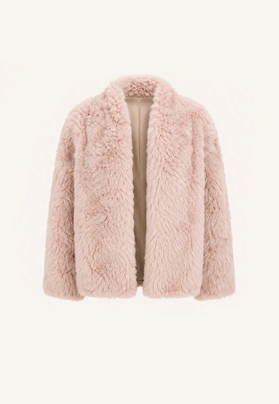 Fireladyfur Women's Casual Tuscan Sheepskin Jacket with Stand-up Collar“Sea of Love Accompaniment”