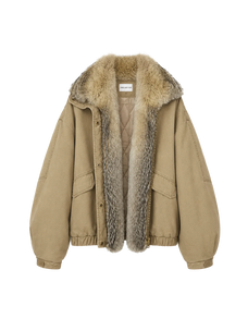 Fireladyfur Women's Fashion Goose Down Parka with Fox Fur Collar“City Cruise”