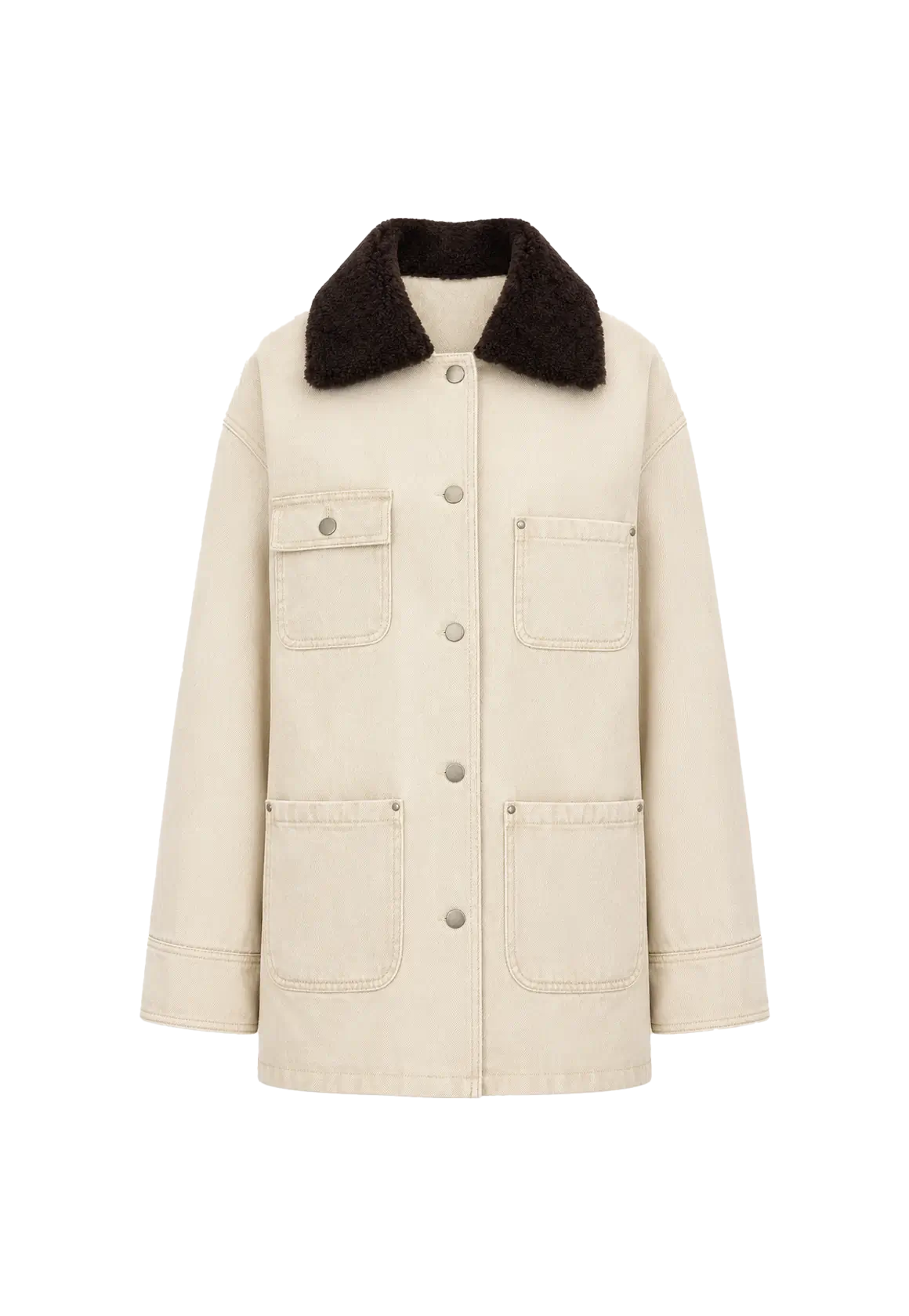 Fireladyfur Women's Goose Down Detroit Jacket with Merino wool Collar