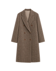 Fireladyfur Women's Italian Wool Herringbone Coat"Desert City"