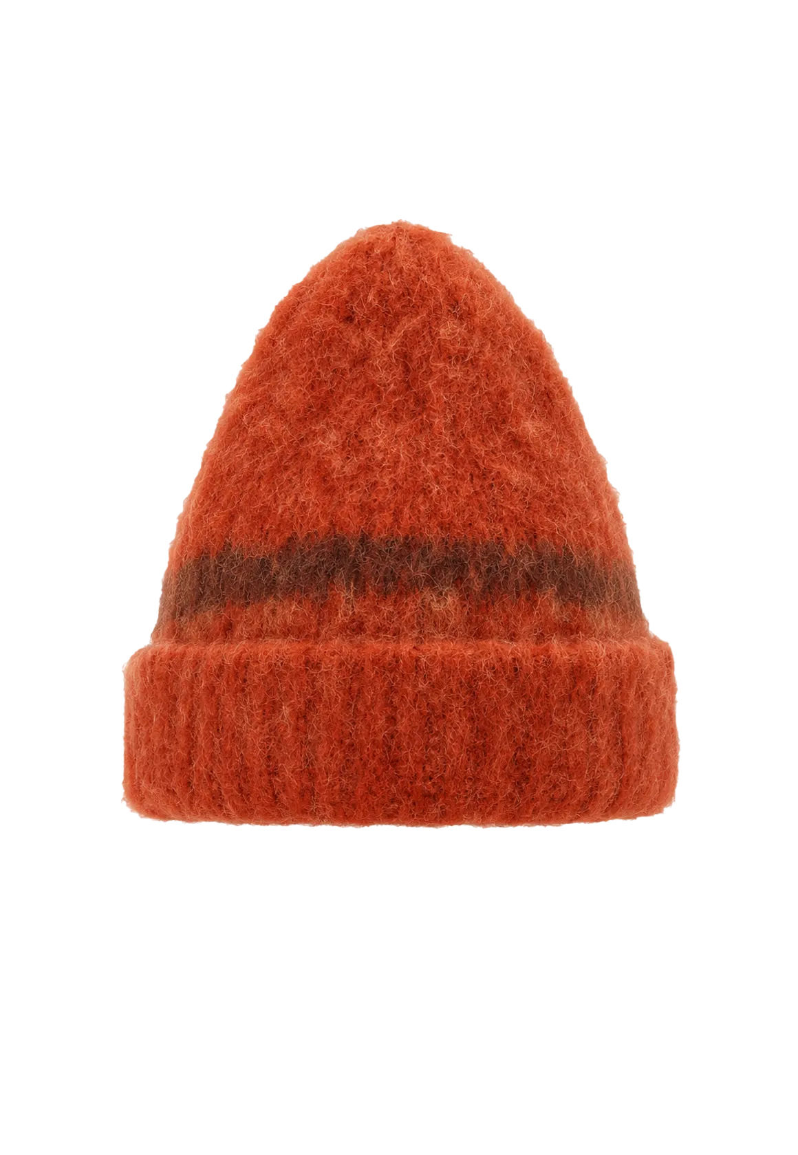 Fireladyfur Mohair Wool Blend Vintage Colorblock Knit Hat Scarf Set