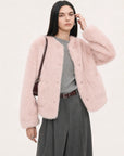 Fireladyfur Women's Pink Tuscan Sheepskin Coat“Babylon Phantom Nights”