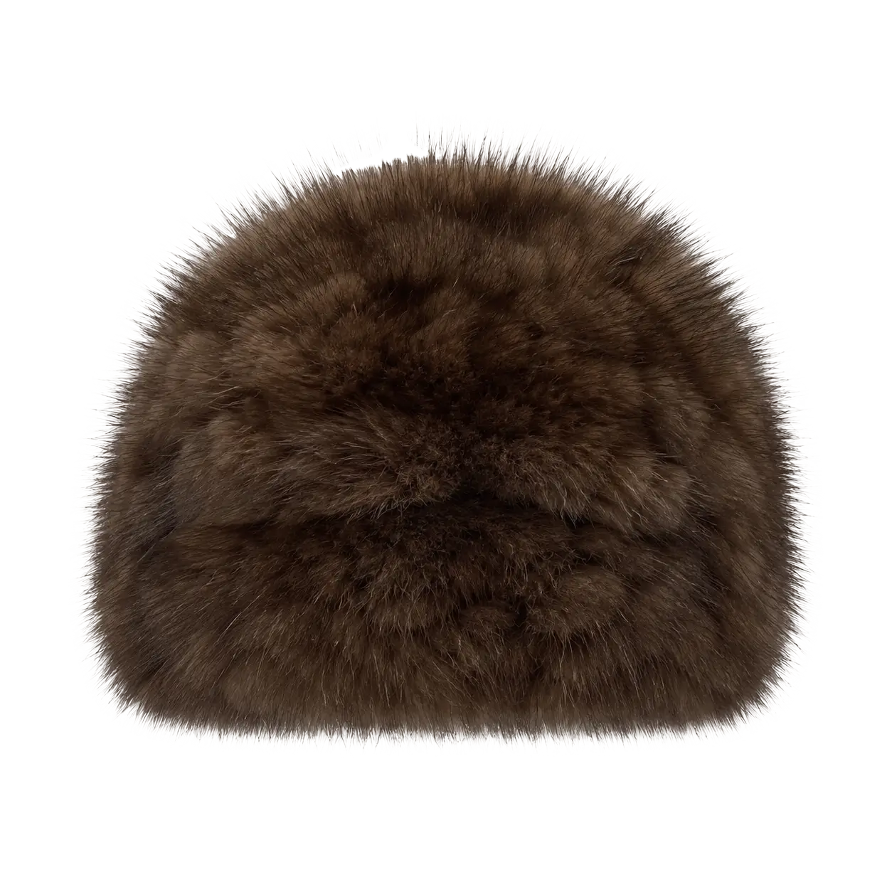 Fireladyfur Women's Reversible Genuine Mink Fur Knit Winter Hat