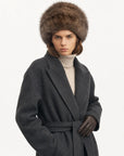 Fireladyfur Women's Reversible Genuine Mink Fur Knit Winter Hat