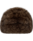 Fireladyfur Women's Reversible Genuine Mink Fur Knit Winter Hat