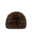 Fireladyfur Women's Reversible Genuine Mink Fur Knit Winter Hat