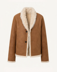 Fireladyfur Women's Reversible Standing Collar Tuscan Sheepskin Coat“Beethoven's Night”