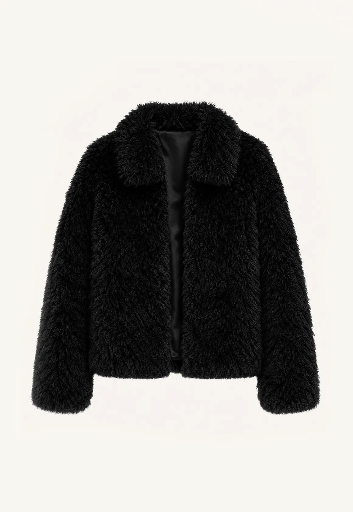 Fireladyfur Women's Soft &amp; Warm Short Wool Sheepskin Coat“Blackmoon Berlin”