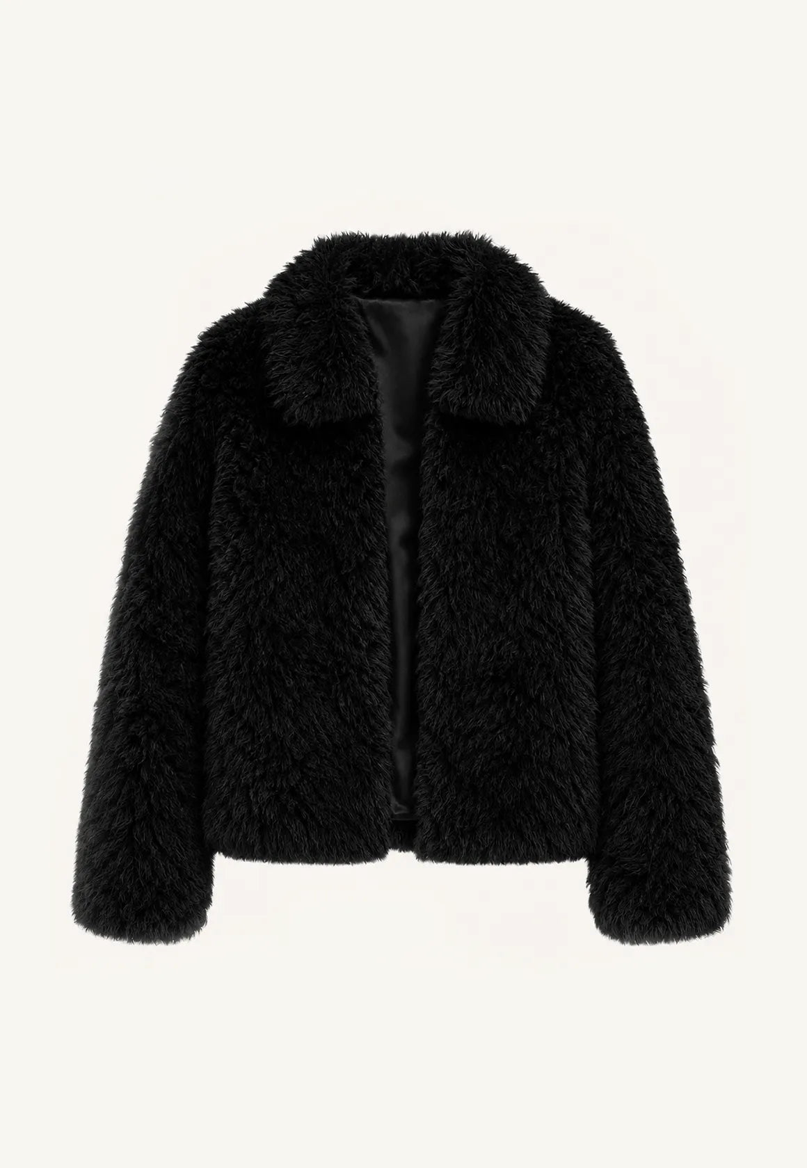 Fireladyfur Women's Soft & Warm Short Wool Sheepskin Coat“Blackmoon Berlin”