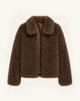 Fireladyfur Women's Soft & Warm Short Wool Sheepskin Coat“Blackmoon Berlin”