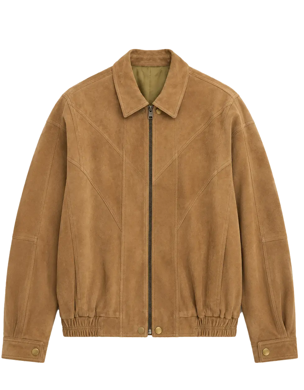 Firelady Fur suede top-grain sheepskin leather jacket product cutout