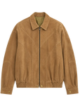 Firelady Fur suede top-grain sheepskin leather jacket product cutout