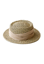 Fireladyfur Women's Woven Sun Hat with Concave Top and Elastic Waist for Summer