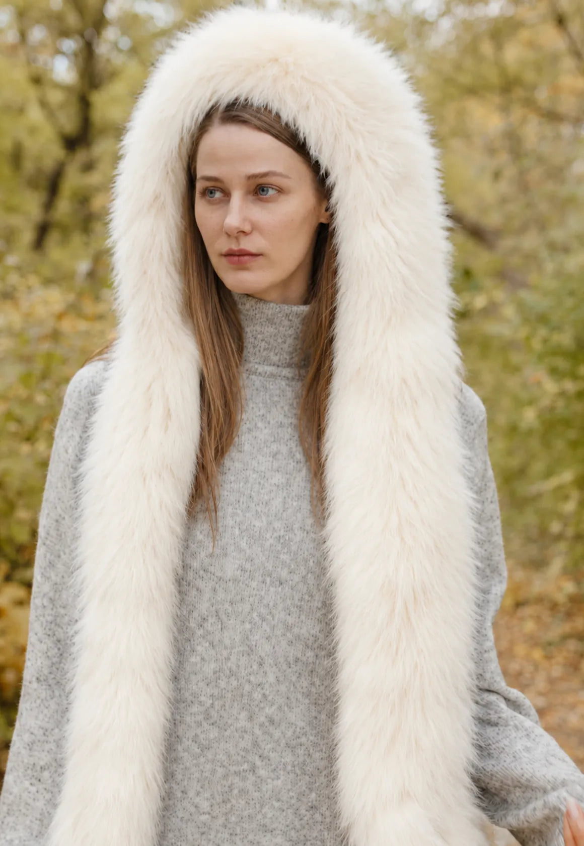 Fox Fur Hat Scarf Snow Hat Women Autumn Winter Warm High-end Double-sided Thickened Plush Earmuff Hat