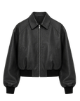 Letrans Women's Cropped Lambskin Leather Jacket – Retro Vintage Style