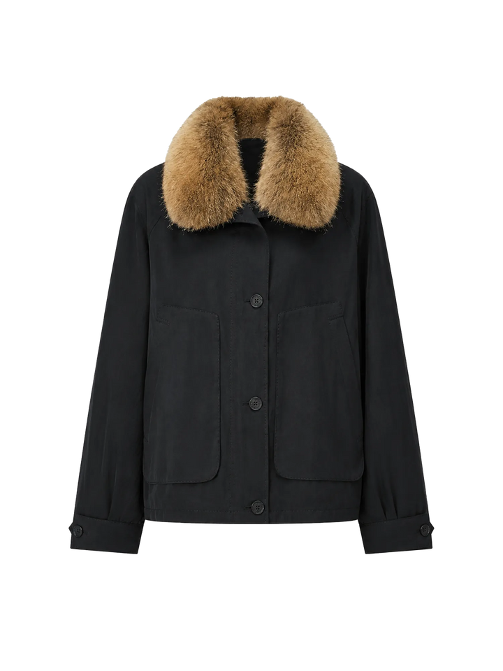 Letrans Women's Down Parka with Detachable Raccoon Fur Collar "Silent Trace"