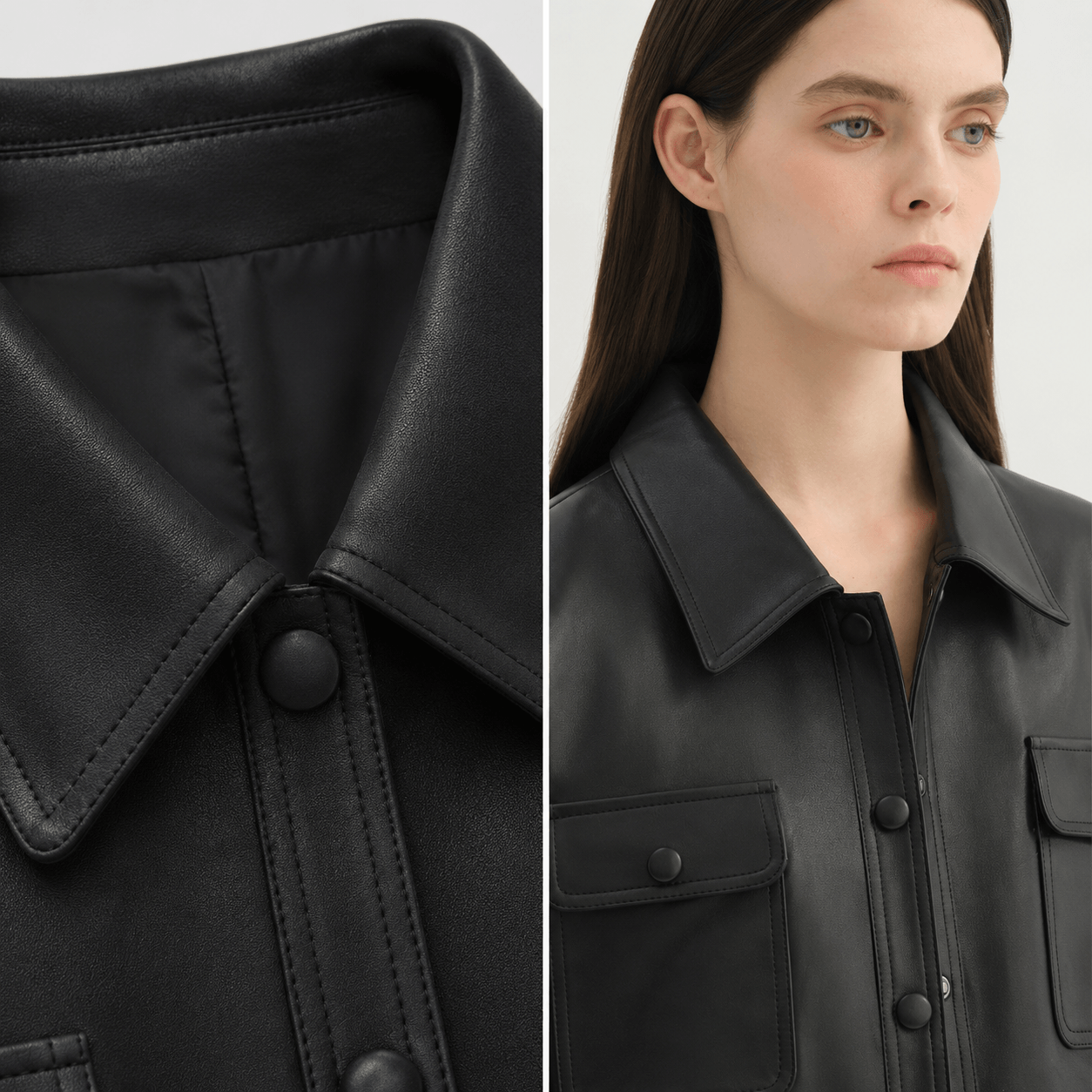 Letrans Women's Cropped Belted Leather Safari Jacket “Twilight Knight”
