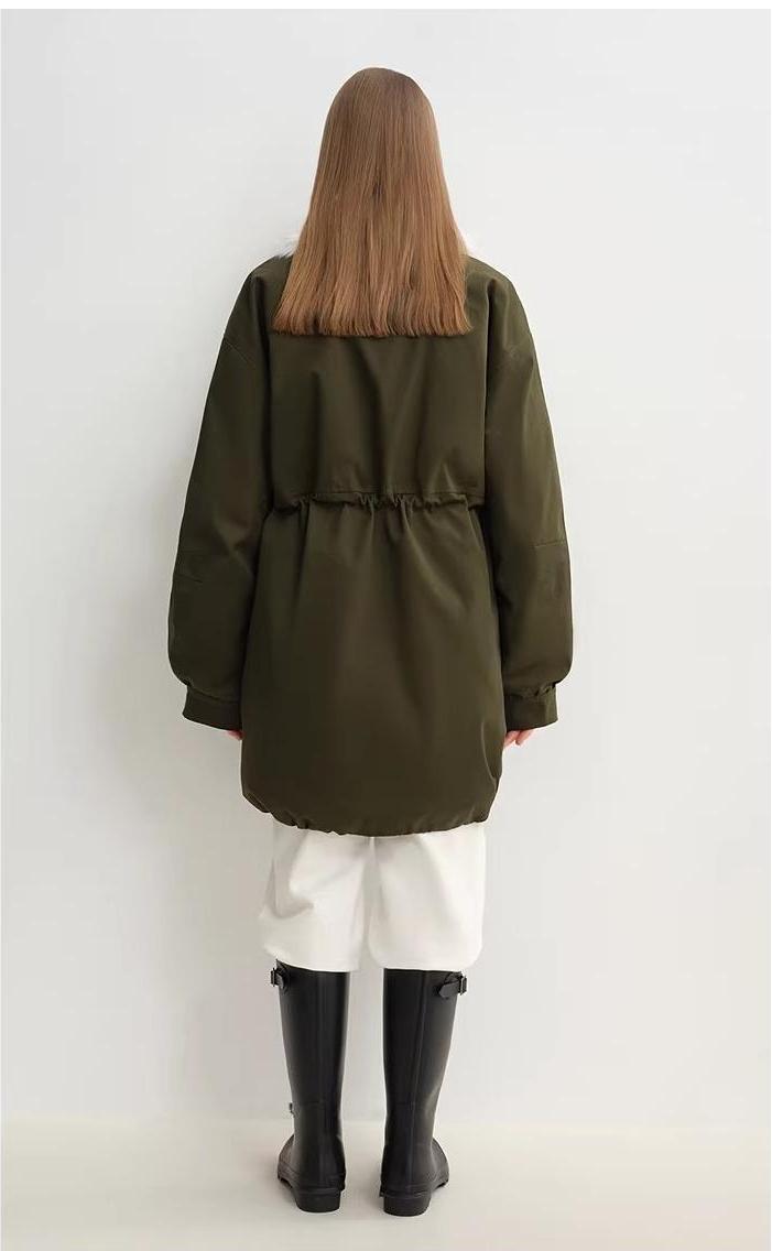 Letrans Women's Down Parka with Detachable Wool Collar &amp; 90% Goose Down "Wilderness Poem"