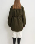 Letrans Women's Down Parka with Detachable Wool Collar & 90% Goose Down "Wilderness Poem"
