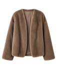 Louvre Mink V-Neck Jacket