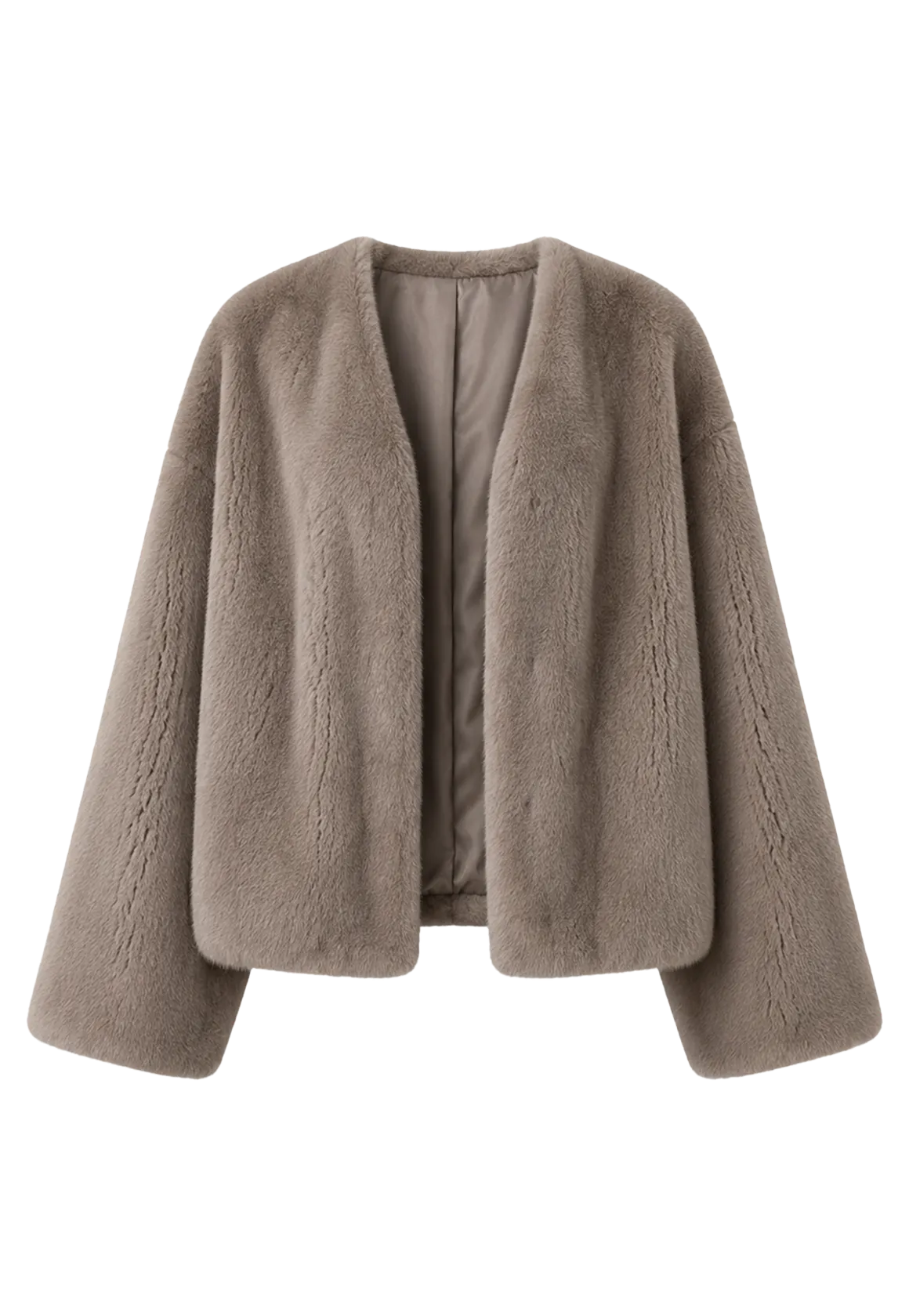 Louvre Mink V-Neck Jacket