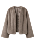 Louvre Mink V-Neck Jacket