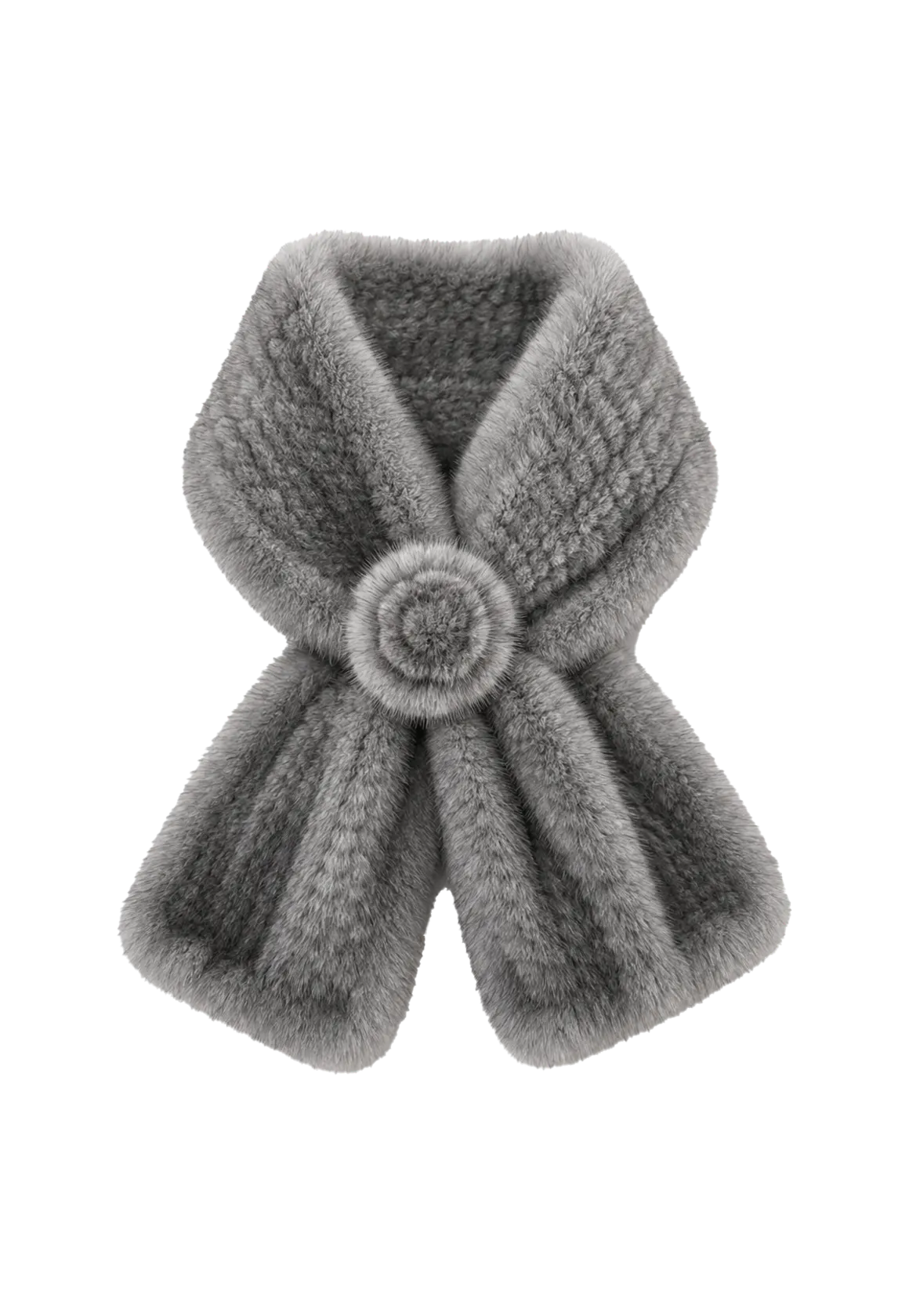 Mink fur flower fur scarf women's winter double-sided woven fur neck scarf