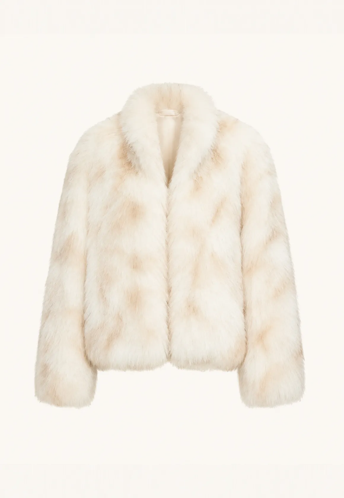 Polar Snow Casual Handmade Swoosh Printed Stand Up Lapel Fox Fur Coat