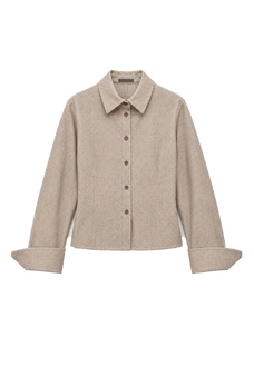 Refreshing breathable twill linen deconstructed silhouette old money style waist shirt top"Berlin Afternoon Tea"