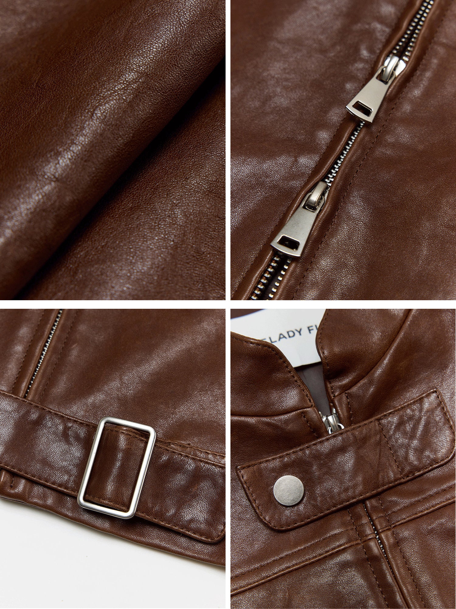Retro Sheepskin Stand Collar Short Motorcycle Jacket “Caramel Mountain”
