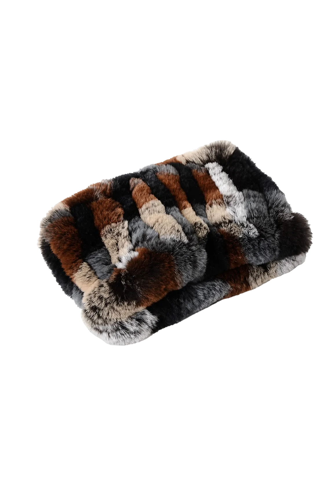 Rex rabbit fur scarf elastic woven fur neck scarf