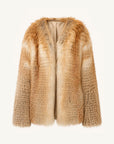 Romantic Nordic Imported colorful fox fur coat