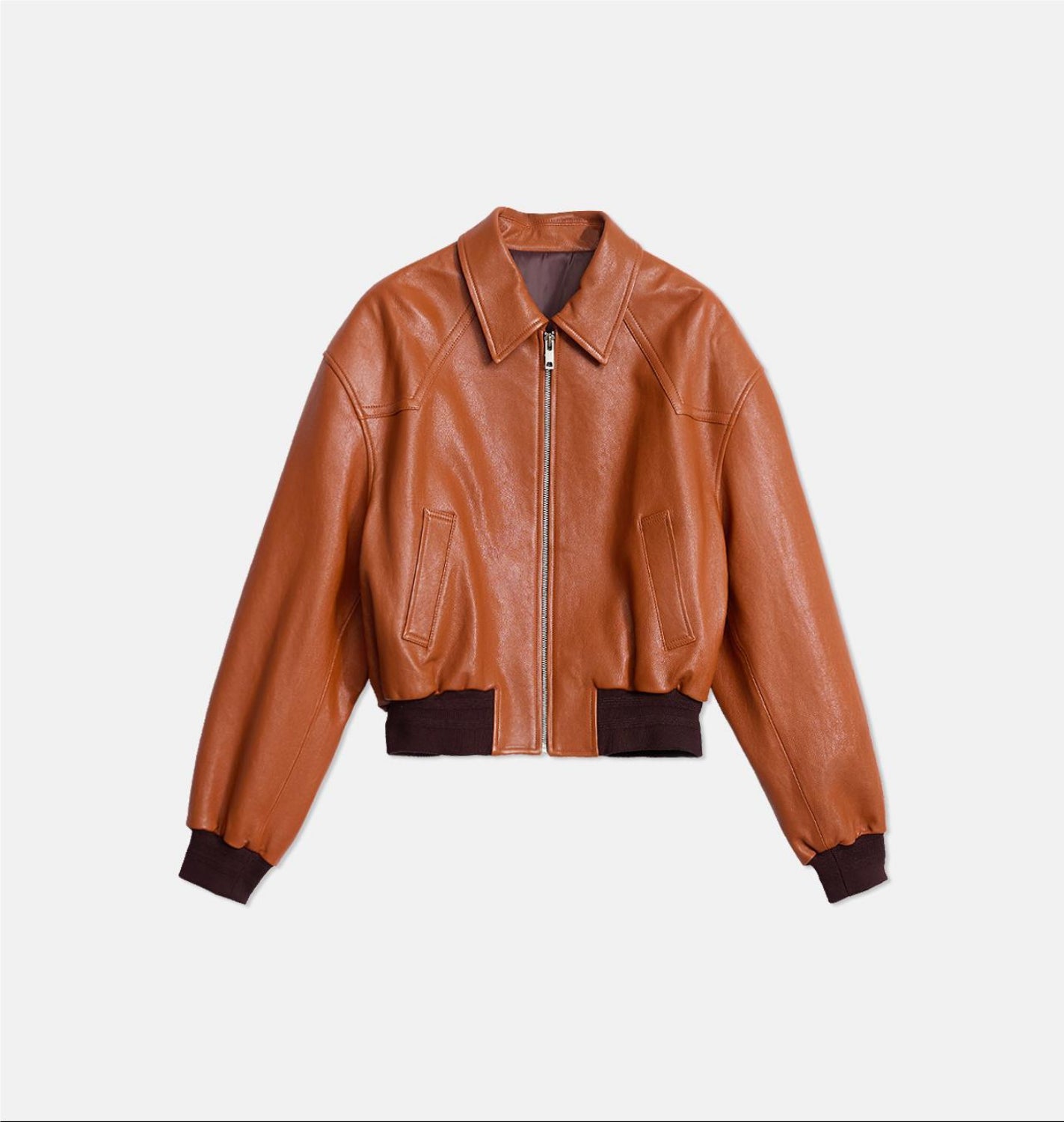 Letrans_Women_s_Cropped_Lambskin_Leather_Jacket_Retro_Vintage_Style