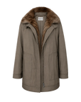 THE ARTM Women’s Detachable Fur Collar Nylon Down Parka – Water-Resistant Winter Coat