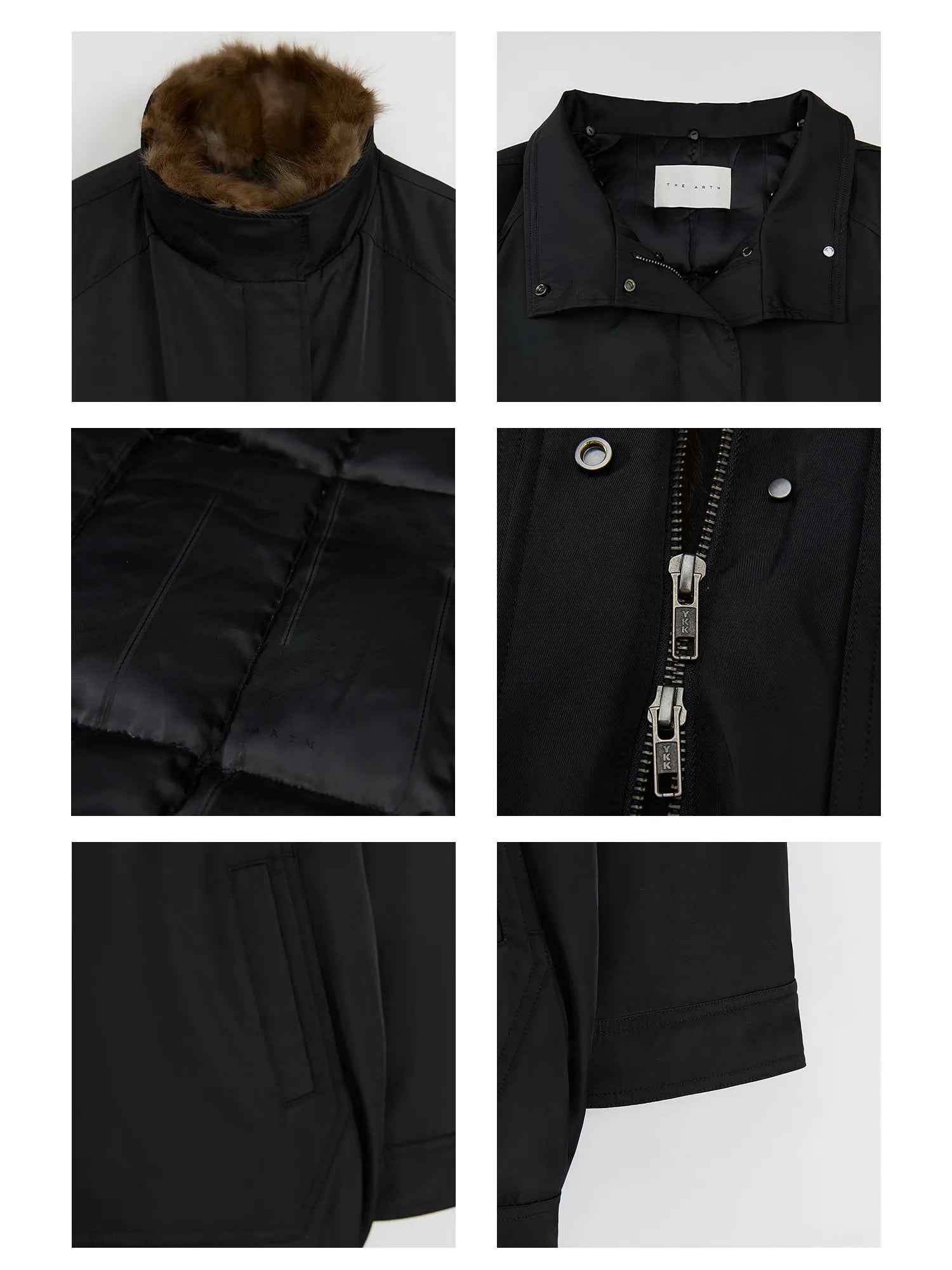 THE ARTM Women’s Detachable Fur Collar Nylon Down Parka – Water-Resistant Winter Coat