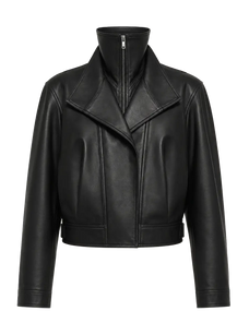 THE ARTM double-lapel lambskin leather jacket product cutout