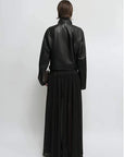 THE ARTM Women’s Double-Lapel Lambskin Leather Jacket, Premium Natural Material