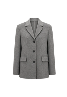 THE ARTM Women's Oversized Blazer Suit Set - Wide Shoulder Wool Jacket with Vest