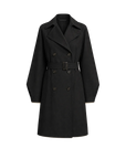THE ARTM Women's Oversized Trench Coat - Double Breasted Wool Blend with Belt