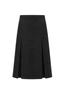 THE ARTM Women's Wool Suit Set - Fitted Blazer & A-Line Skirt
